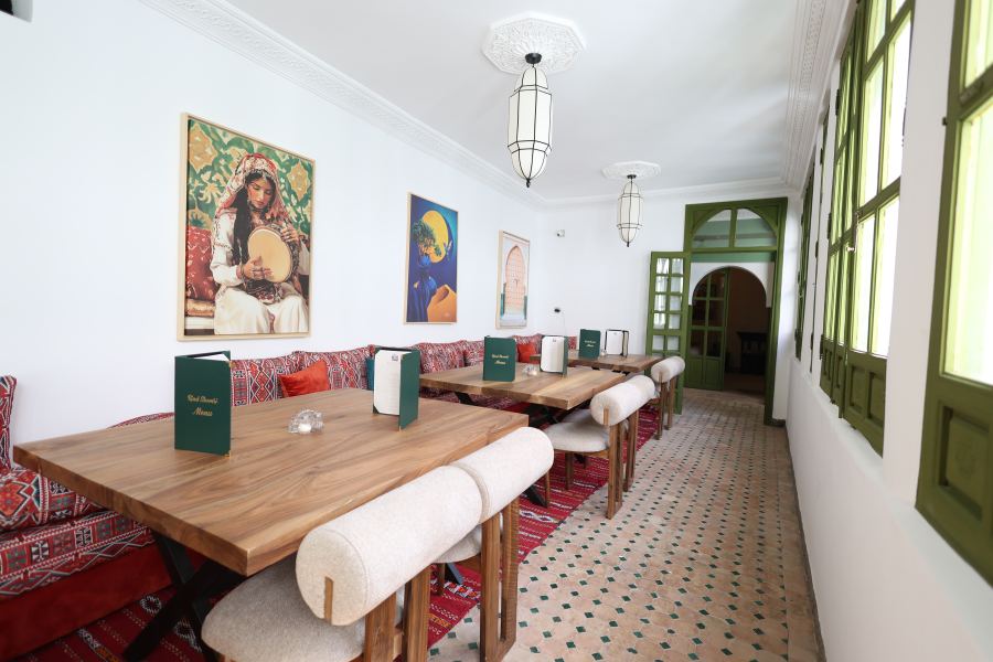 Le salon-salle &agrave; manger du riad